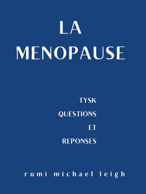 cover image of La ménopause